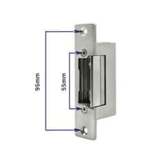 Qoltec Symetrická reverzná elektrická dverová poistka | 12V