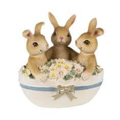 Clayre & Eef Veľkonočné dekorácie, zajačikovia vo vajíčku