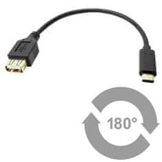 PremiumCord Adaptér USB-C(M) - USB 3.0 A(F), 0,2 m