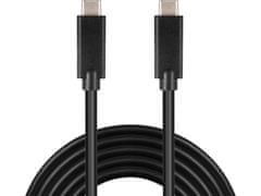 PremiumCord USB-C kábel (USB 3.1 gen 2, 3A, 10Gbit/s) čierny, 2m