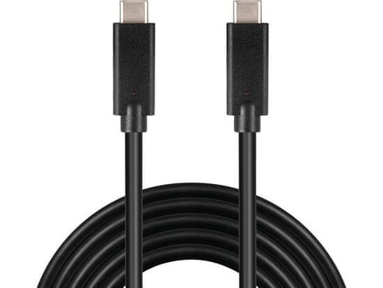 PremiumCord USB-C kábel (USB 3.1 gen 2, 3A, 10Gbit/s) čierny, 2m