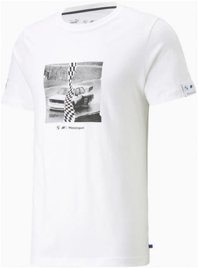 Bmw tričko PUMA MMS Graphic černo-bielo-šedé