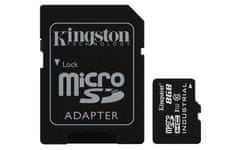 Kingston pamäťová karta 8GB Industriálna micro SDHC UHS-I C10 (čítanie/zápis: 90/20MB/s) + SD adaptér
