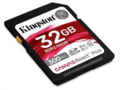 Kingston Canvas React Plus/SDHC/32GB/300MB/UHS-II U3 / Class 10
