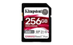 Kingston 256 GB Canvas React Plus SDHC UHS-II 300 R/260 W U3 V90 pre Full HD/4K/8K