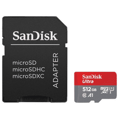 SanDisk Ultra microSDXC 512 GB + SD adaptér 150 MB/s A1 Class 10 UHS-I