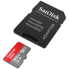 SanDisk Ultra microSDXC 512 GB + SD adaptér 150 MB/s A1 Class 10 UHS-I