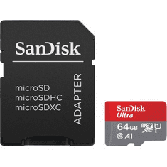 SanDisk Ultra microSDXC 64 GB + SD adaptér 140 MB/s A1 Class 10 UHS-I