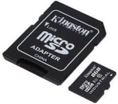 Kingston Industrial/micro SDHC/8GB/100MBps/UHS-I U3/Class 10/+ Adaptér