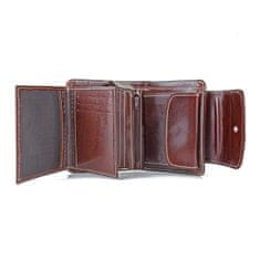 VegaLM Luxusná kožená peňaženka v hnedej farbe