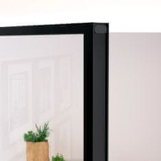 Vidaxl Vnútorné dvere čierne 93x201,5 cm tvrdené sklo a hliník úzke