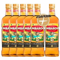 Les Bienheureux Rum Set Embargo Aňejo Extra 5+1 zdarma 0,7 l