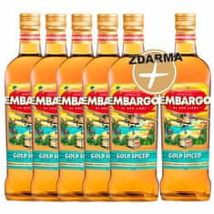Les Bienheureux Rum Set Embargo Gold Spiced 5+1 zdarma 0,7 l