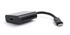 Gembird adaptér USB-C (M) na HDMI (F), 0,15 m kábel, čierny