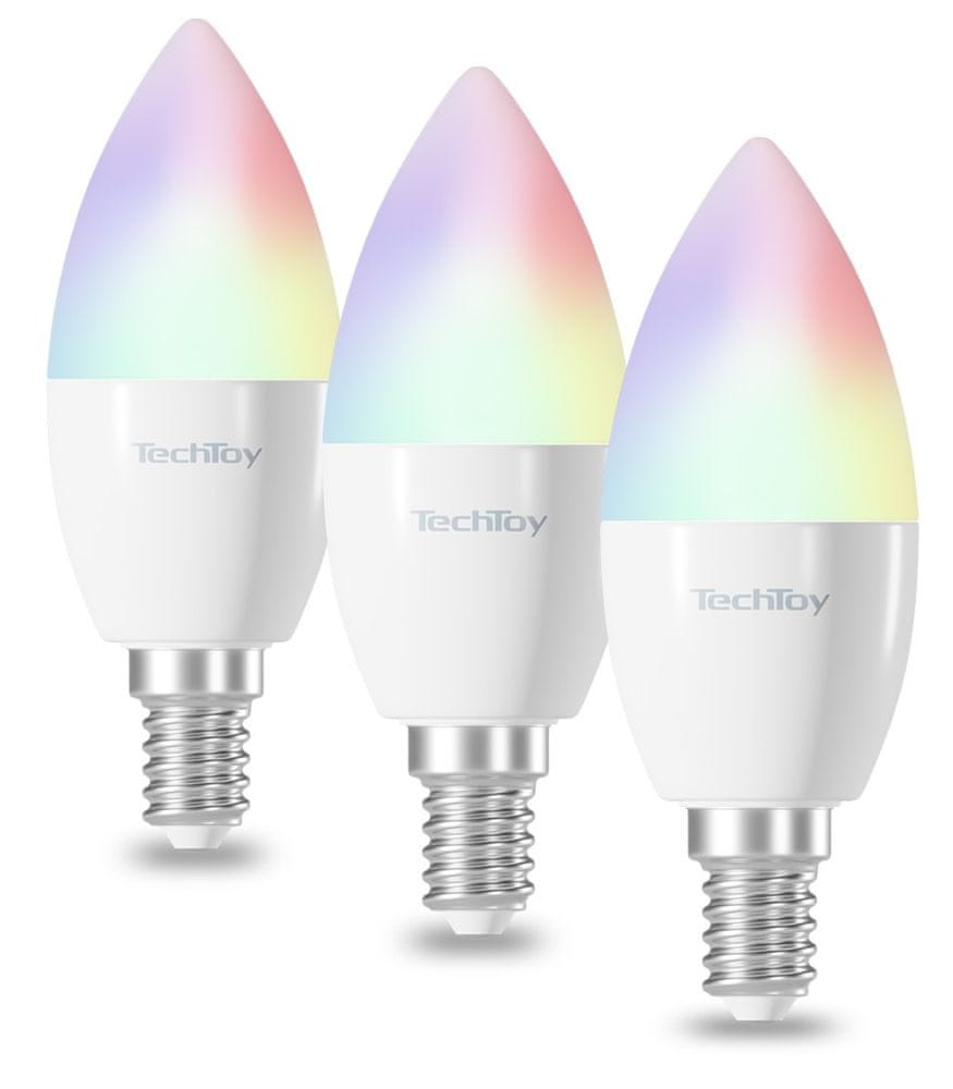 WEBHIDDENBRAND TechToy Smart Bulb RGB 4,4W E14 3pcs set