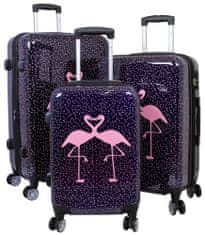 MONOPOL Stredný kufor Flamingo