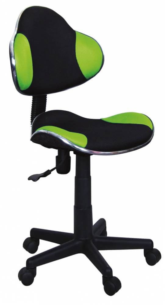 MôjNábytok Signal Detská stolička Q-G2 | čierno-zelená