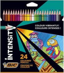 Bic Súprava pasteliek "Intensity Up", 24 rôznych farieb, trojuholníkový tvar, 9641482
