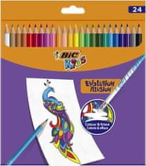 Bic Súprava pasteliek "Evolution Illusion", 24 rôznych farieb, 987869