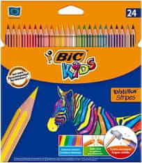 Bic Súprava pasteliek "Evolution Stripes", 24 rôznych farieb, 950525
