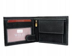 Always Wild Horizontálna peňaženka s denimovými prvkami, prírodná nubuková koža
