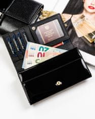 Peterson Čierna dámska kožená peňaženka s akcentom