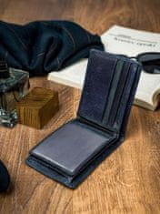 RFID malá pánska peňaženka so zapínaním na cvok