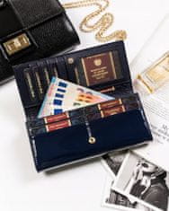 Peterson Námornícka modrá dámska kožená peňaženka s chlopňou