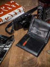 Pierre Cardin Vertikálna, štíhla pánska peňaženka vyrobená z kvalitnej RFID prírodnej kože