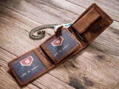 Peterson Pánska peňaženka z prírodnej nubukovej kože