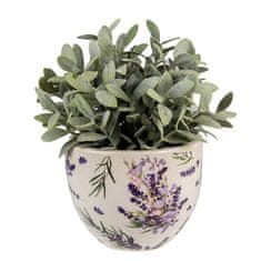 Clayre & Eef Obal na kvety s levanduľou Lavender, keramický Veľkosť: S