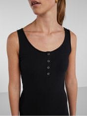 Pieces Dámske šaty PCKITTE Slim Fit 17112261 Black (Veľkosť XL)