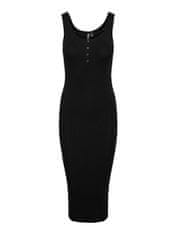 Pieces Dámske šaty PCKITTE Slim Fit 17112261 Black (Veľkosť XL)
