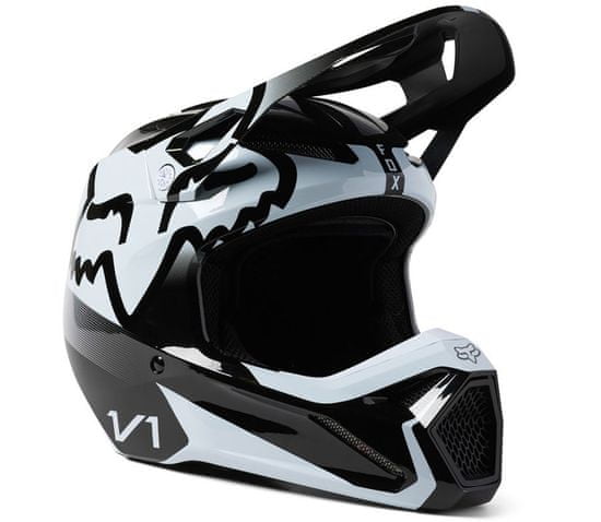 FOX Motokrosová helma V1 Leed Helmet Dot/Ece - Black/White