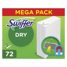 Swiffer Sweeper Náhrady Dry, 72 ks