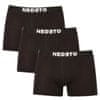 3PACK pánske boxerky čierne (3NDTB001-brand) - veľkosť XXL
