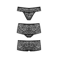 Underneath Lexi Panties Set 3ks (Black), komplet nohavičiek s gepardím vzorom L/XL