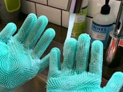 Verk  01606 Silikónové umývacie rukavice na riad fialové 2 ks