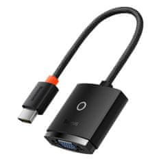 BASEUS Lite adaptér HDMI - VGA / 3.5mm mini jack / micro USB, čierny