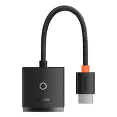 BASEUS Lite adaptér HDMI - VGA / 3.5mm mini jack / micro USB, čierny