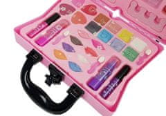 Lean-toys Kozmetický kufrík pre dievčatá Očné tiene Laky na nechty