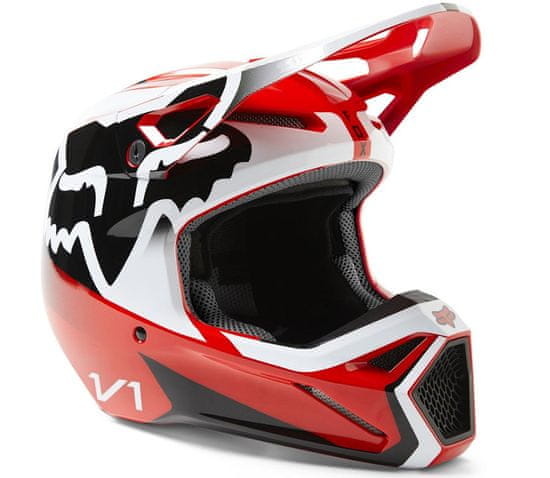 FOX Motokrosová helma V1 Leed Helmet Dot/Ece - Fluorescent Red