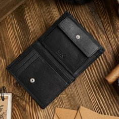 PAOLO PERUZZI Čierna pánska kožená peňaženka in-29