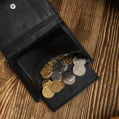 PAOLO PERUZZI Čierna pánska kožená peňaženka in-29