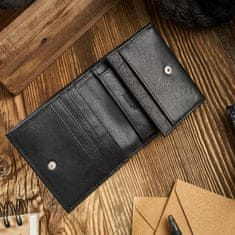PAOLO PERUZZI Čierna kožená pánska peňaženka in-32