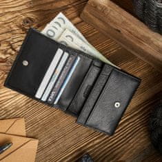 PAOLO PERUZZI Čierna kožená pánska peňaženka in-32
