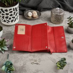 PAOLO PERUZZI Veľká dámska kožená peňaženka RED IN-36-RD