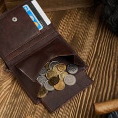 PAOLO PERUZZI Hnedá klasická pánska peňaženka in-33 rfid