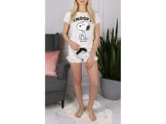 sarcia.eu Snoopy Peanuts Ecru letné dámske pyžamo s krátkym rukávom, bavlna, volány XL