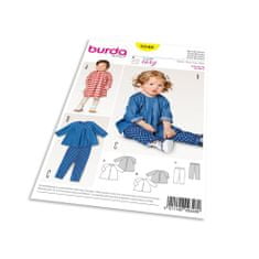Burda Strih Burda 9348 - Detské áčkové prepínacie šaty, tunika, nohavice